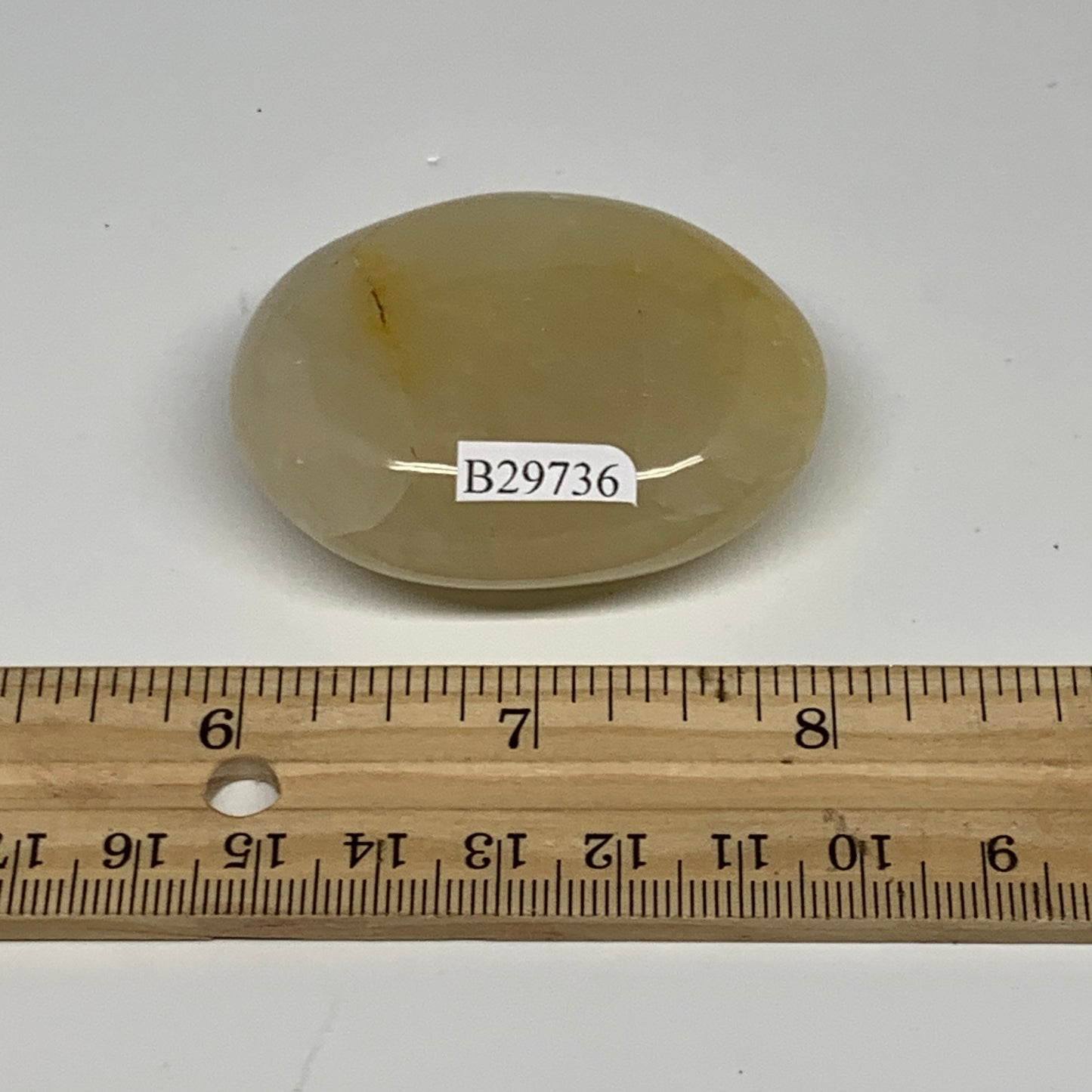 71.4g,2.1"x1.6"x0.8", Yellow Aventurine Palm-Stone Crystal Stone @India,B29736