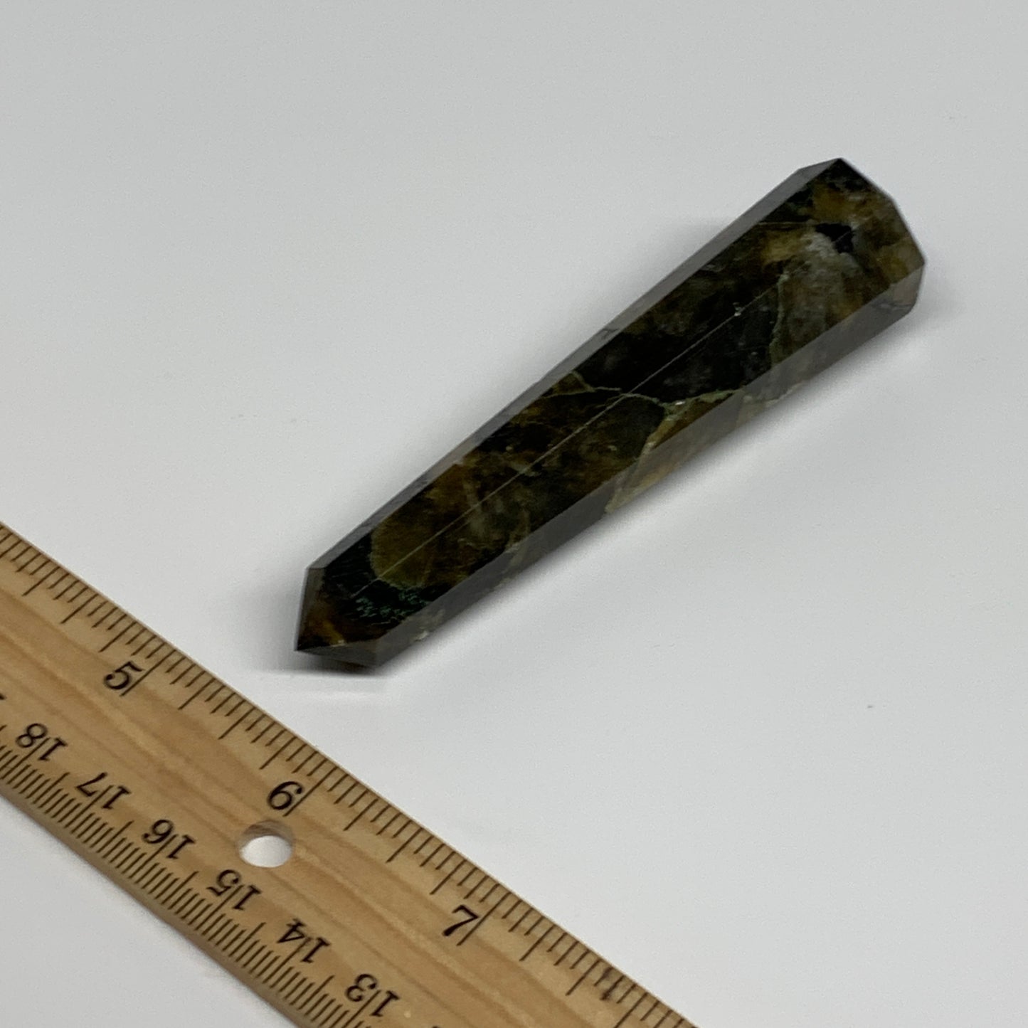 66.2g, 3.8"x0.8", Labradorite Tower Point Crystal @Madagascar, B31297