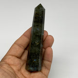 70.8g, 4"x0.8", Labradorite Tower Point Crystal @Madagascar, B31298