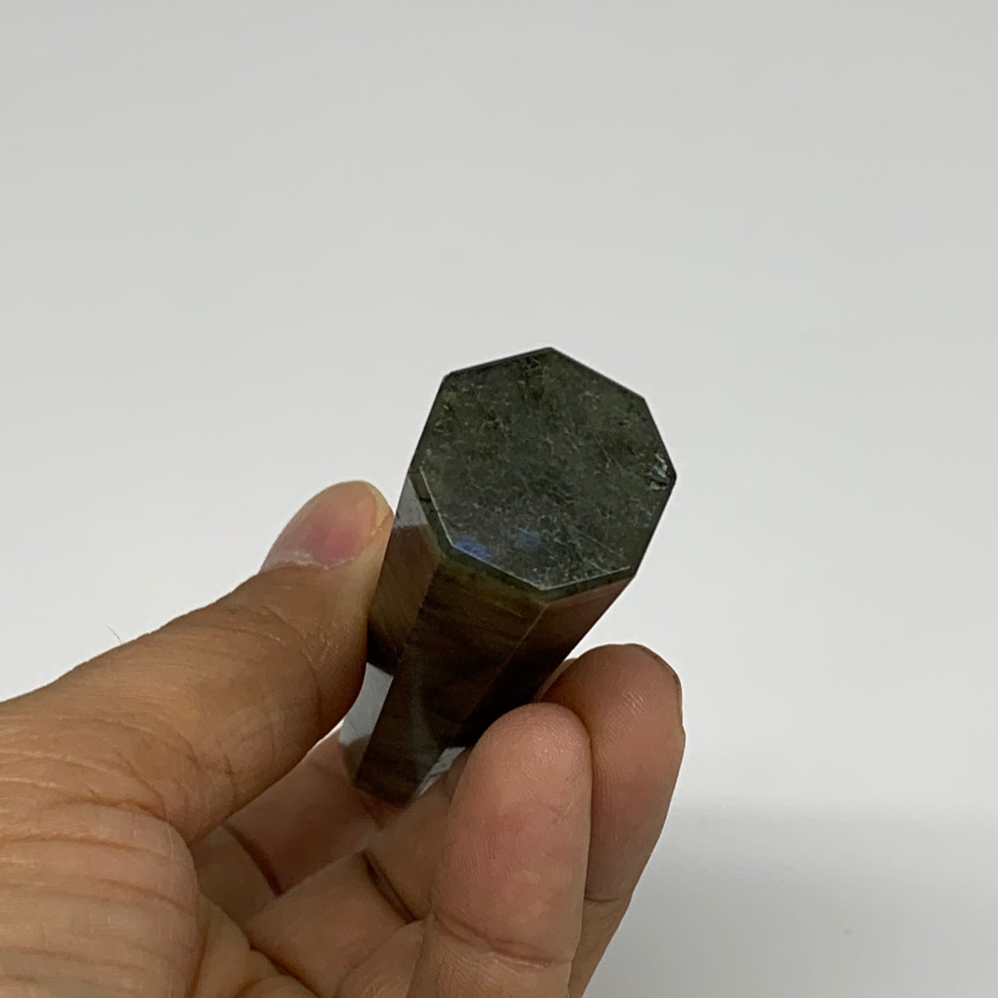 70.8g, 4"x0.8", Labradorite Tower Point Crystal @Madagascar, B31298