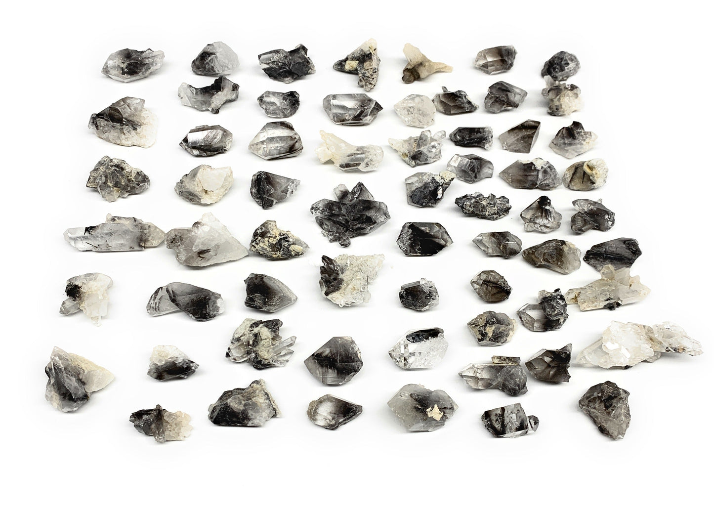 183g,0.5"-1.4",63pcs,Small Ruilte Quartz Minerals Specimens,Terminated,B27409