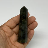 62.6g, 3.2"x0.8", Small Labradorite Tower Point Crystal @Madagascar, B31299