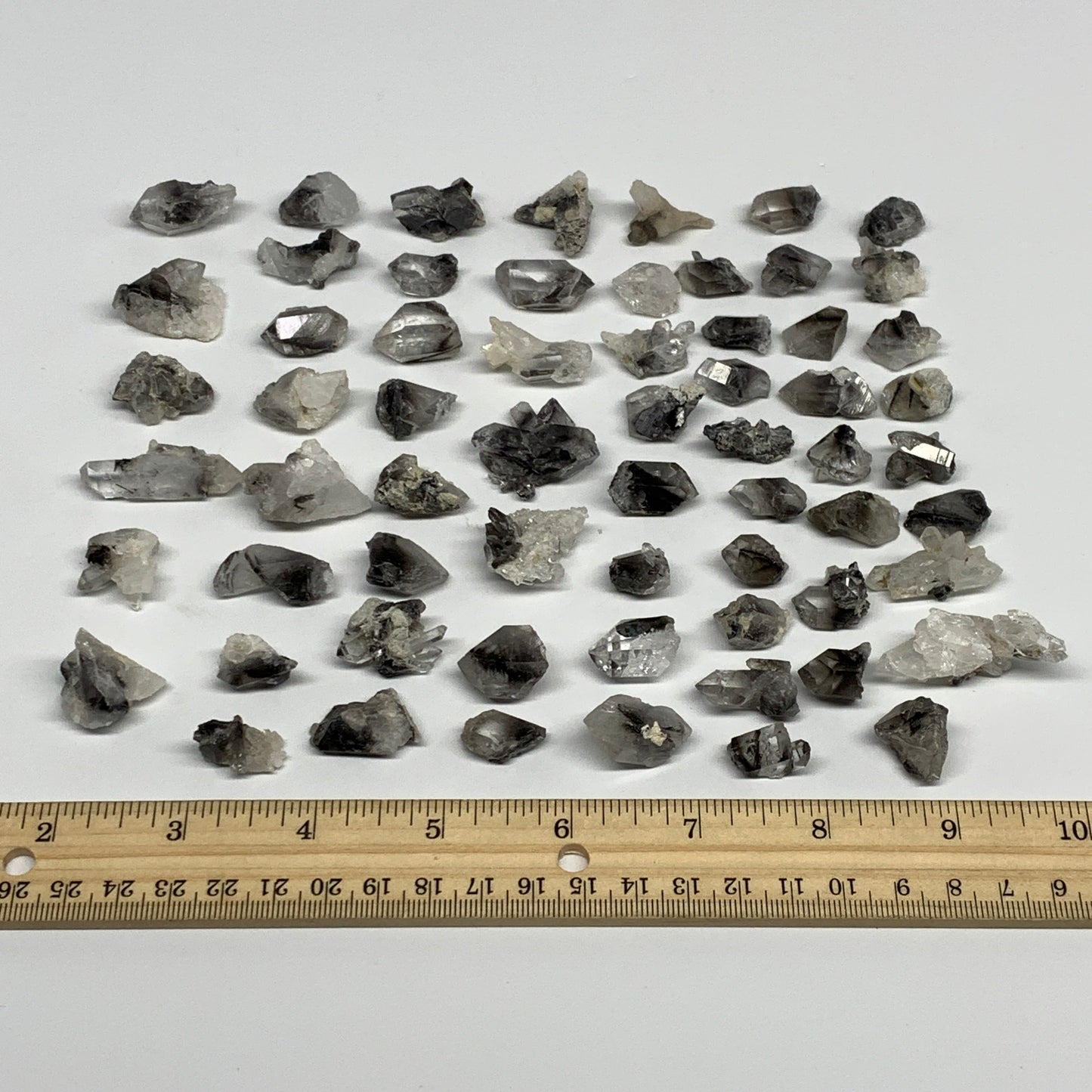 183g,0.5"-1.4",63pcs,Small Ruilte Quartz Minerals Specimens,Terminated,B27409
