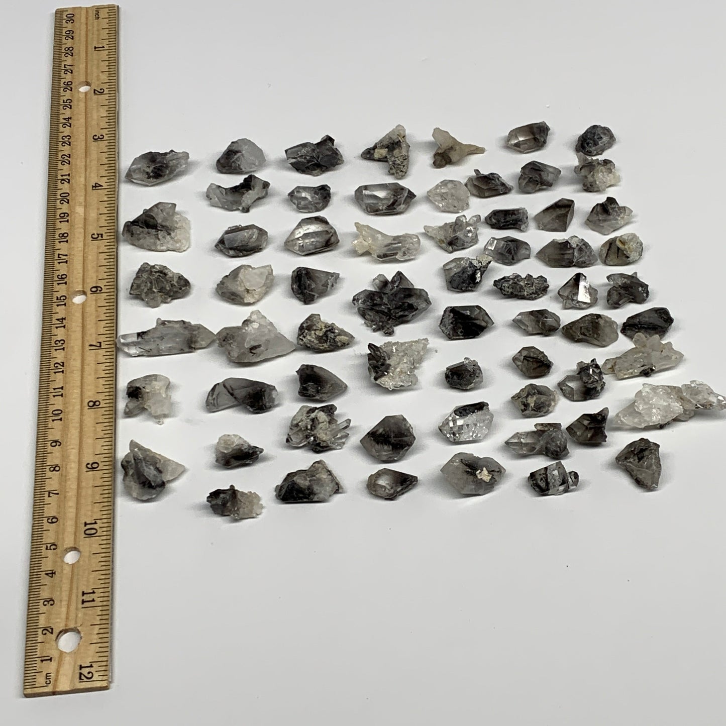 183g,0.5"-1.4",63pcs,Small Ruilte Quartz Minerals Specimens,Terminated,B27409