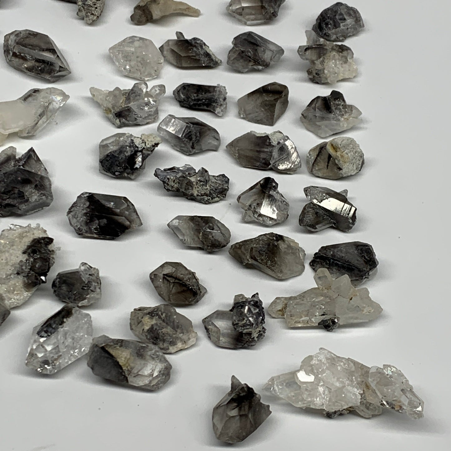 183g,0.5"-1.4",63pcs,Small Ruilte Quartz Minerals Specimens,Terminated,B27409