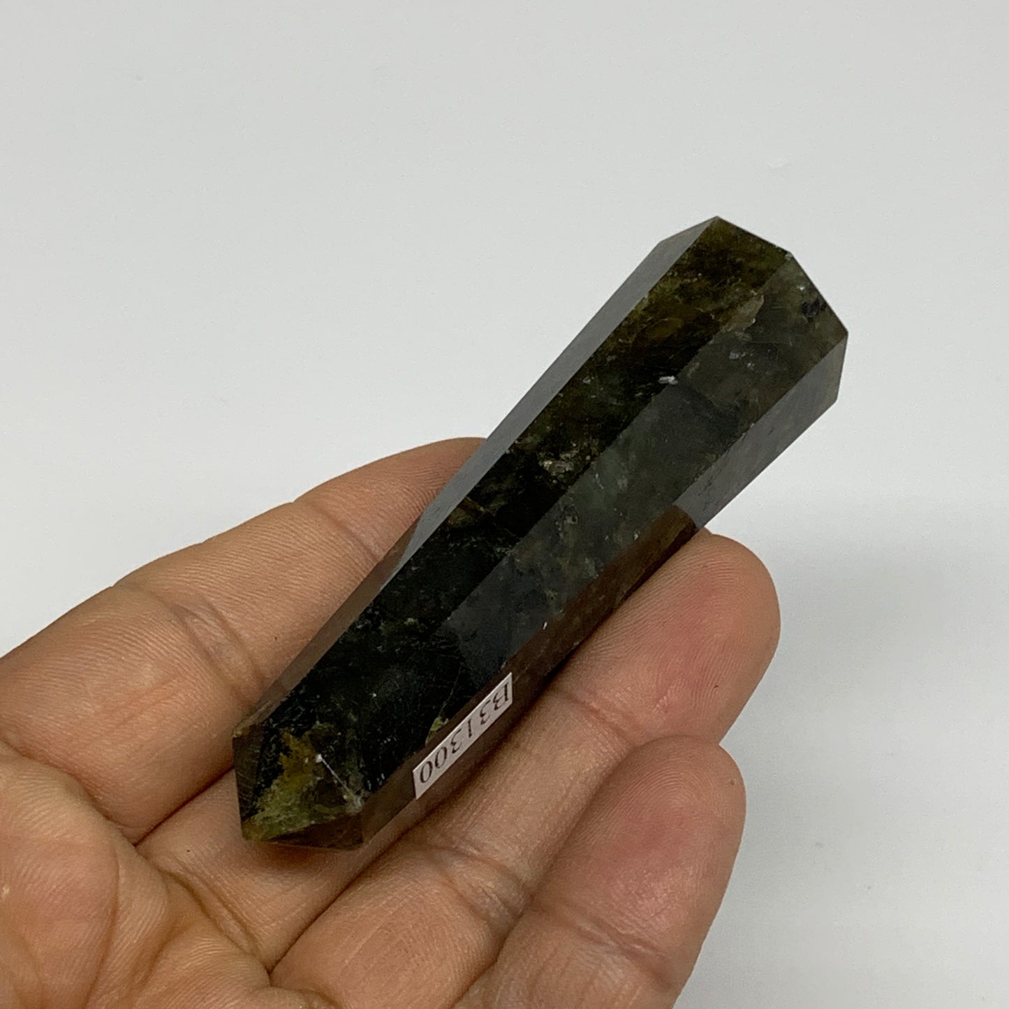 53.7g, 3"x0.8", Small Labradorite Tower Point Crystal @Madagascar, B31300