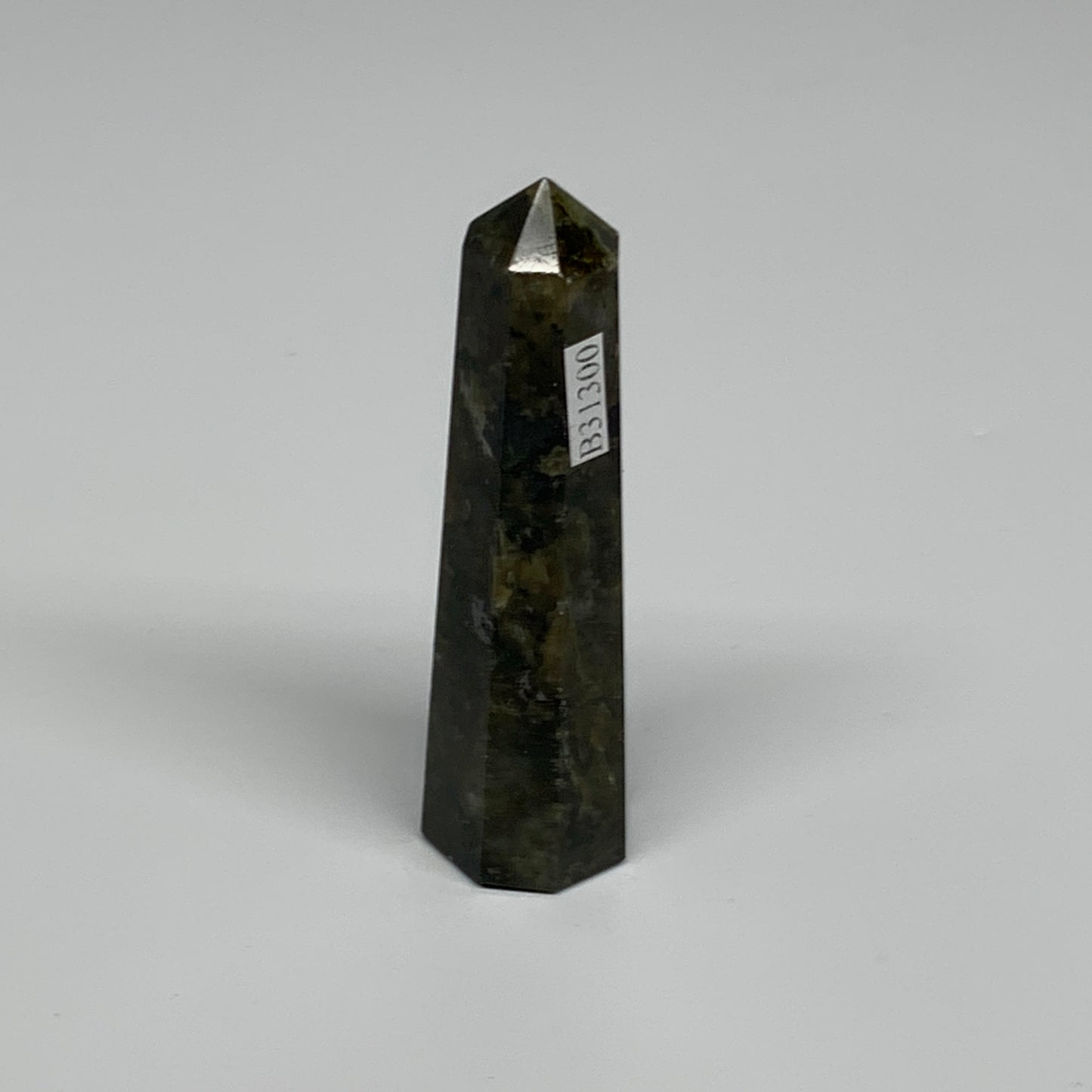53.7g, 3"x0.8", Small Labradorite Tower Point Crystal @Madagascar, B31300
