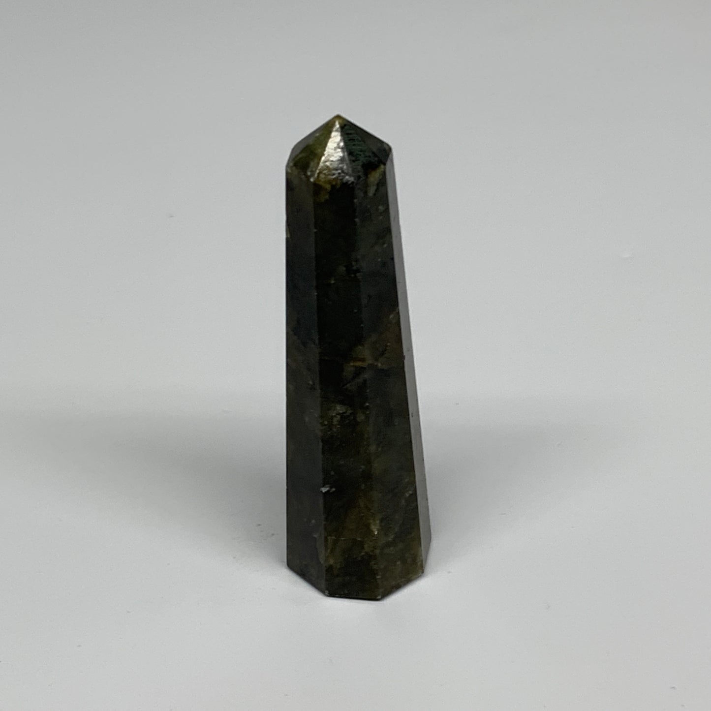 53.7g, 3"x0.8", Small Labradorite Tower Point Crystal @Madagascar, B31300