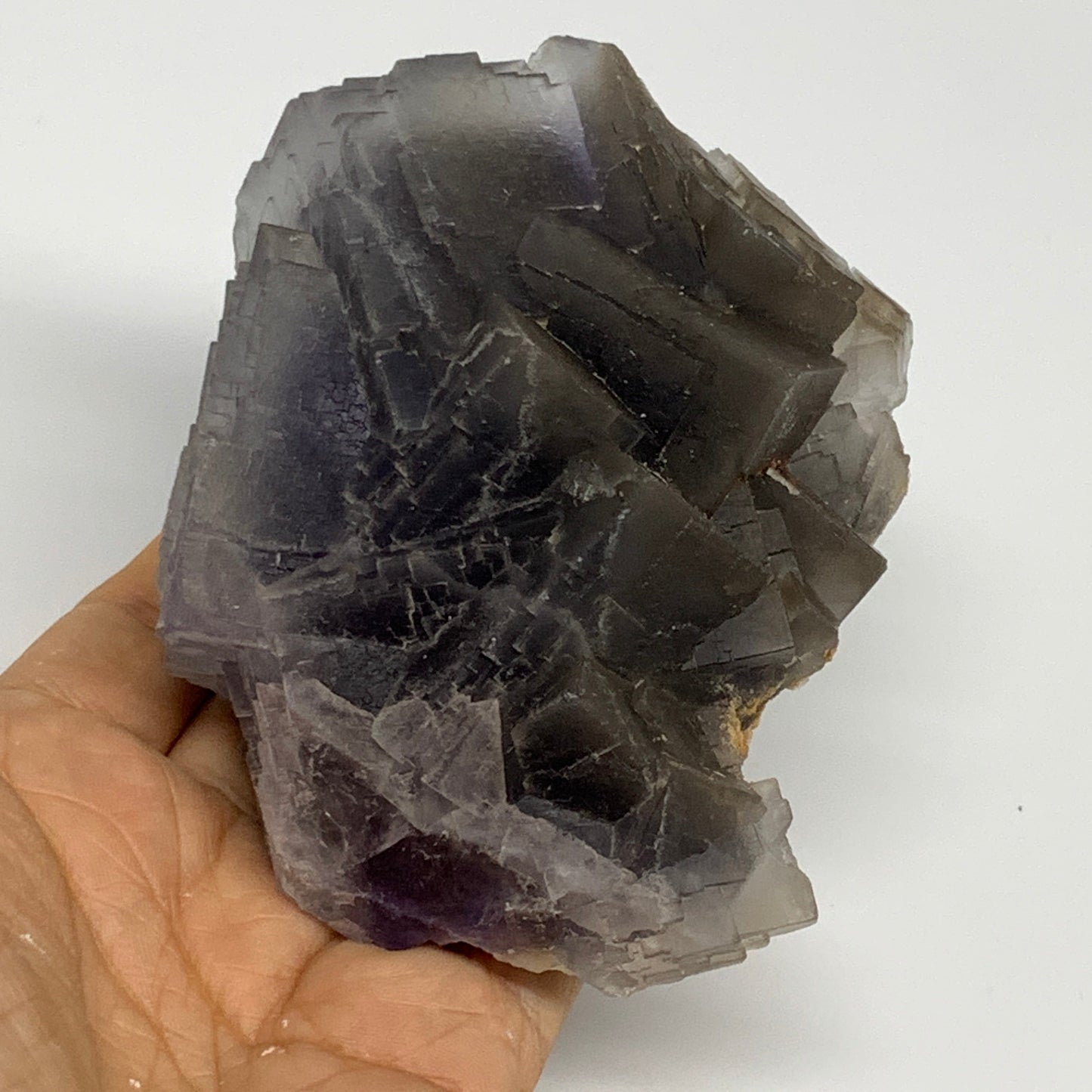 5.95 lbs,3.7"-4.2",6pcs, Purple Fluorite Crystal Minerals Specimens, B27410