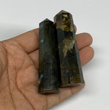 99.9g, 2.9"-3", 2pcs, Small Labradorite Tower Point Crystal @Madagascar, B31301