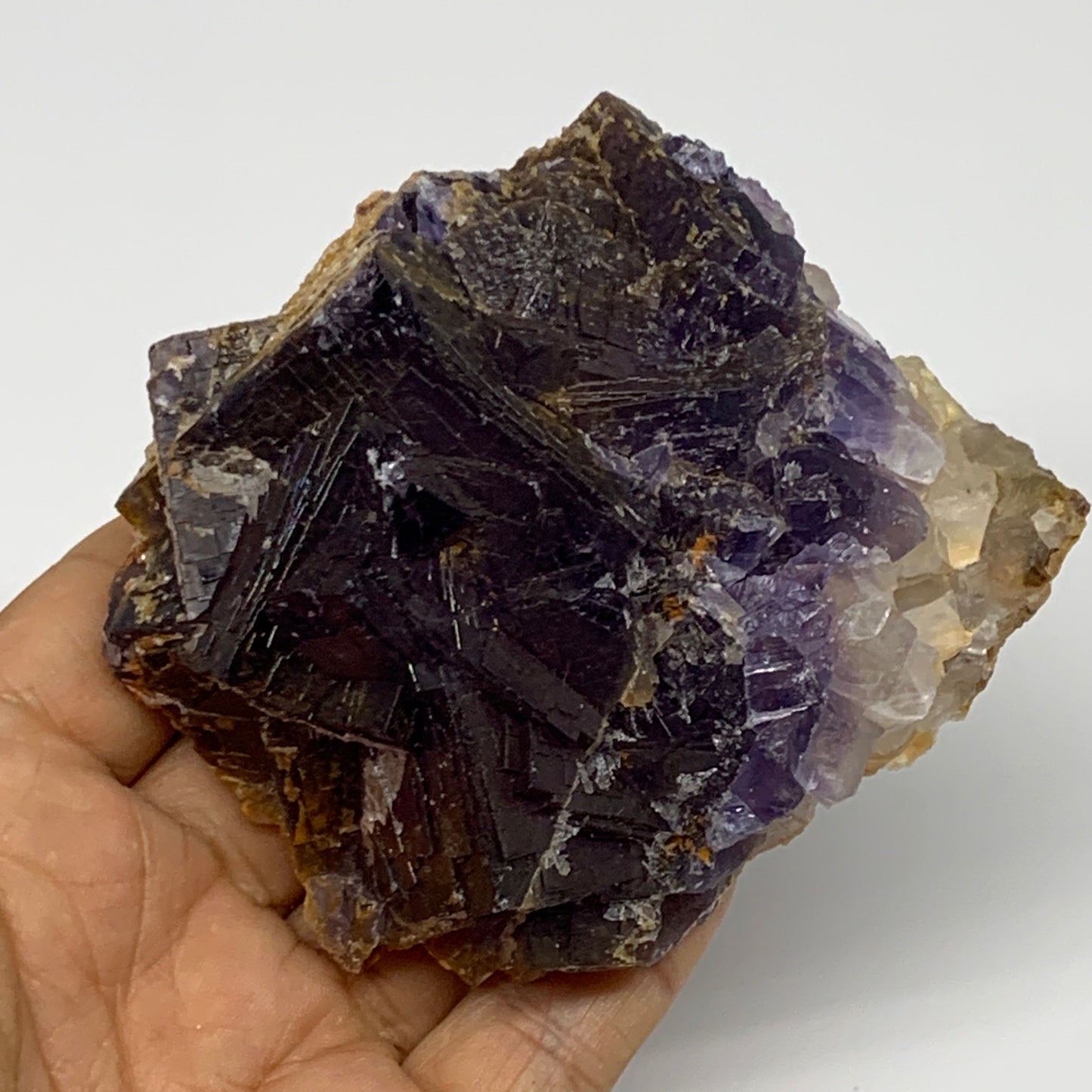 5.95 lbs,3.7"-4.2",6pcs, Purple Fluorite Crystal Minerals Specimens, B27410