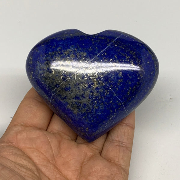 245.6g, 2.6"x3"x1.2", Natural Lapis Lazuli Heart Polished Crystal, B30462