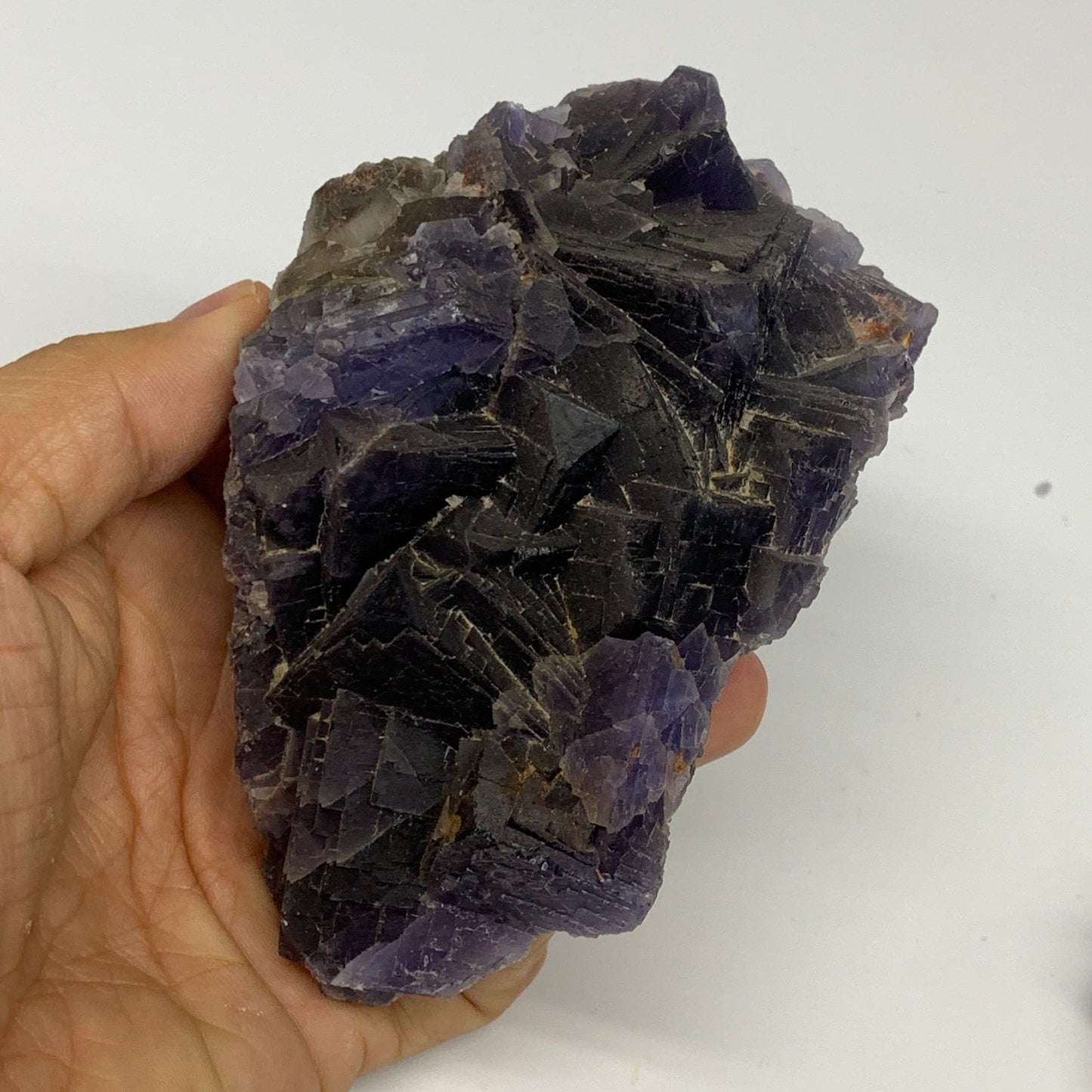 6.39 lbs,3"-4.3" 6pcs, Purple Fluorite Crystal Minerals Specimens,B27412