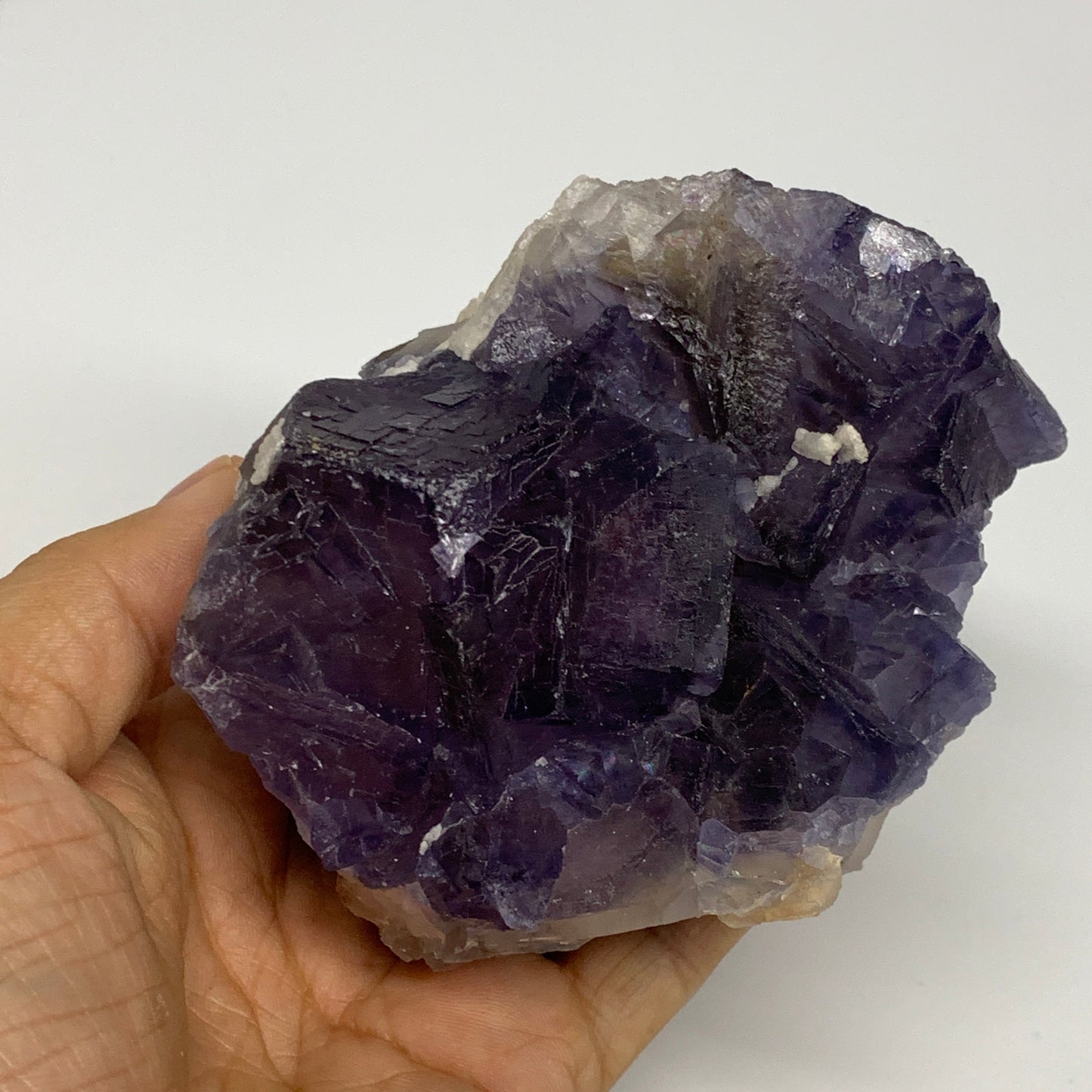 6.39 lbs,3"-4.3" 6pcs, Purple Fluorite Crystal Minerals Specimens,B27412