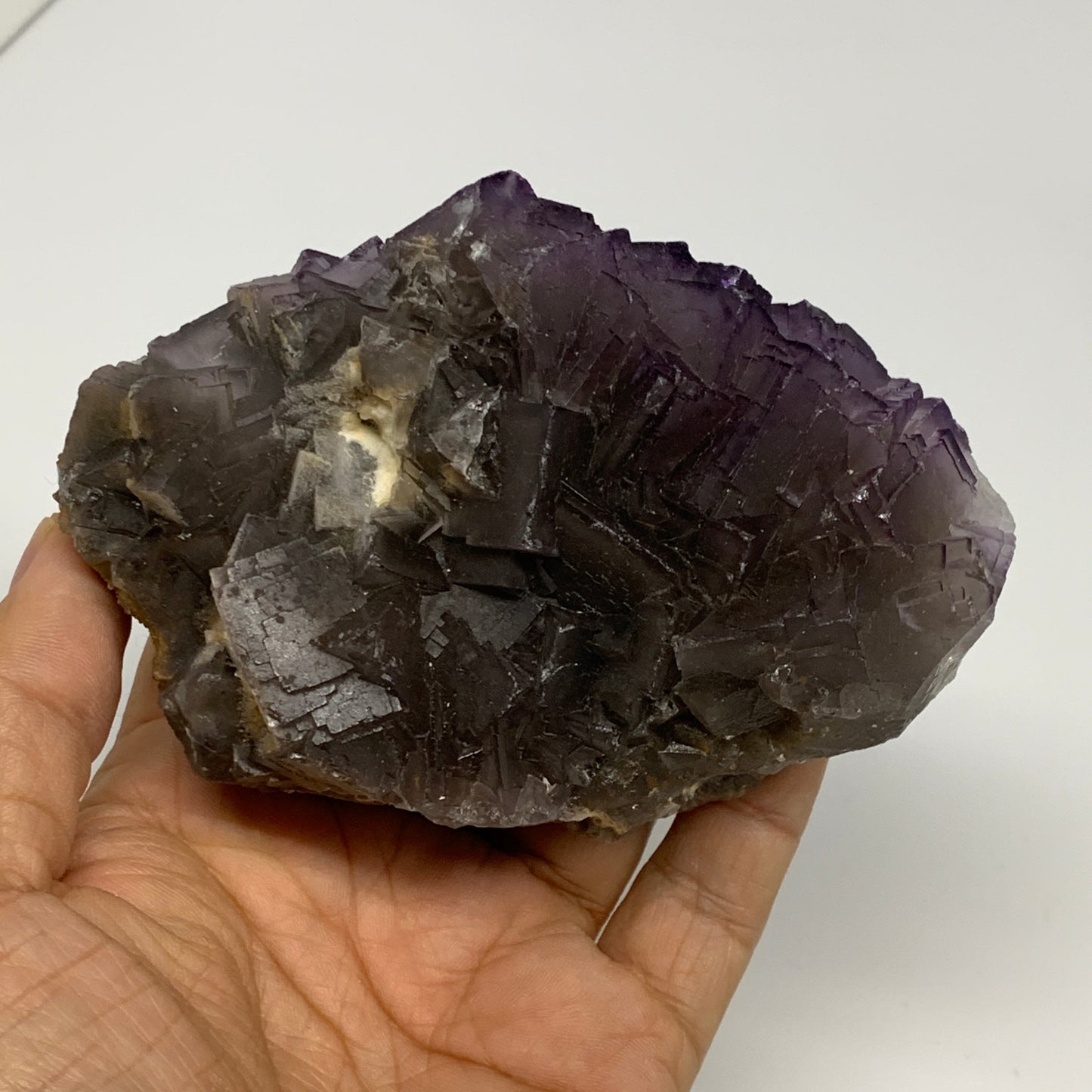 6.39 lbs,3"-4.3" 6pcs, Purple Fluorite Crystal Minerals Specimens,B27412