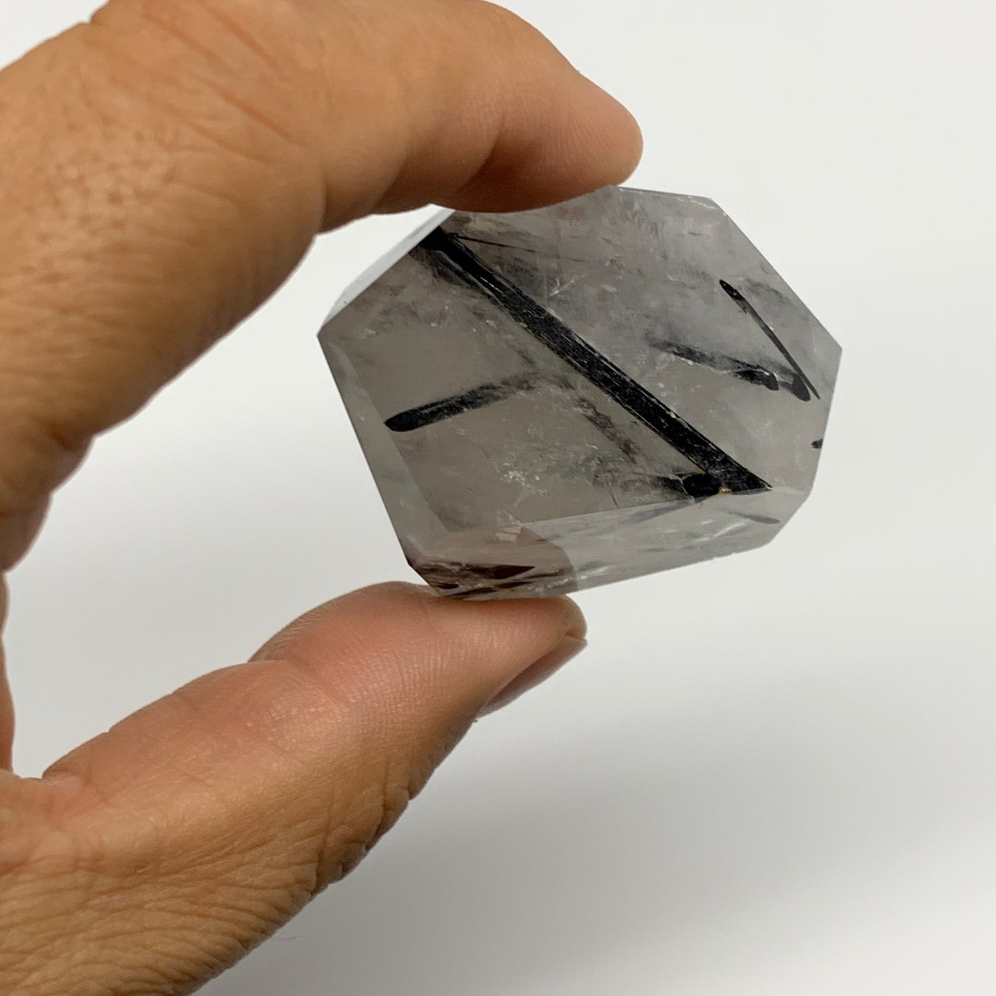 2.59 lb, 1.2"-2.6", 15 pcs, Black Tourmaline Rutile Quartz Crystal Freeform, B27