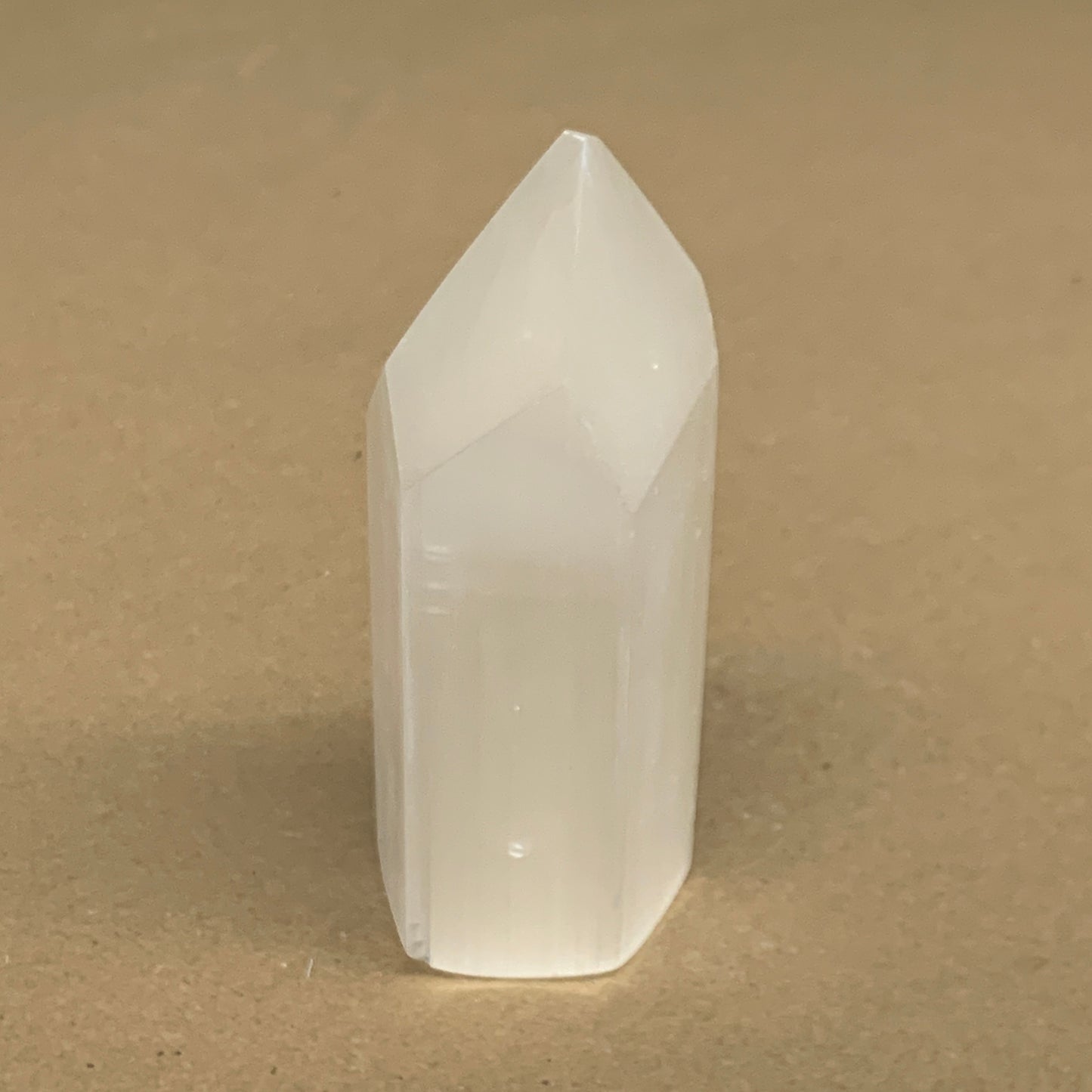 192g, 3.9"x1.5", Selenite (Satin Spar) Crystal Tower Point, B36036