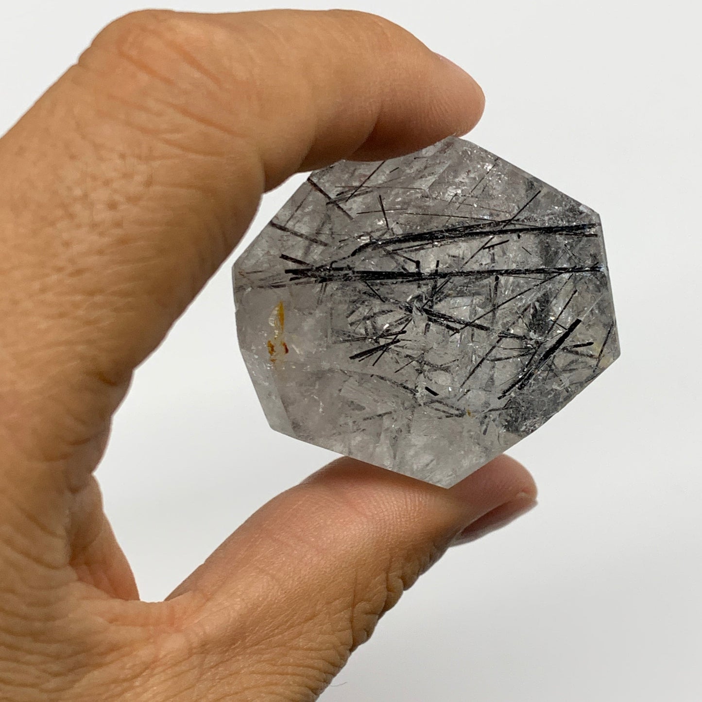 2.59 lb, 1.2"-2.6", 15 pcs, Black Tourmaline Rutile Quartz Crystal Freeform, B27