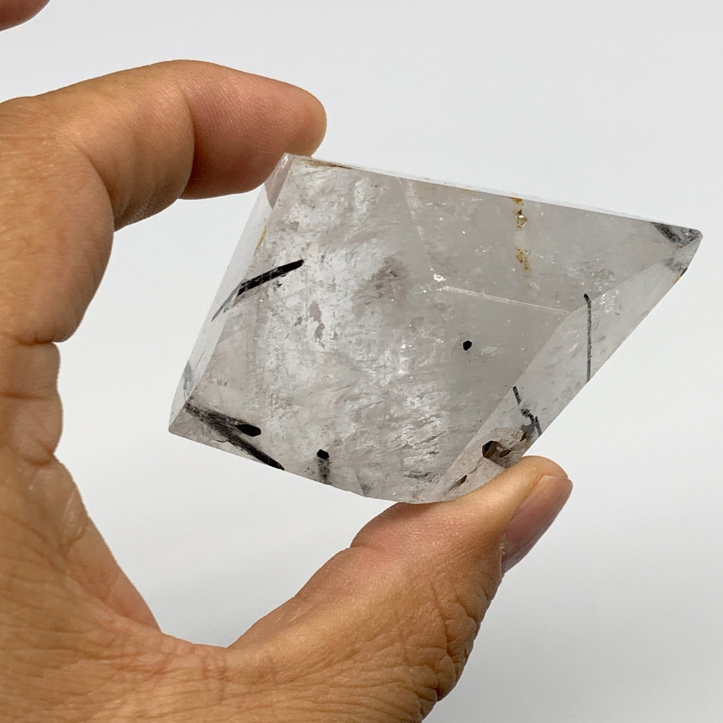 2.59 lb, 1.2"-2.6", 15 pcs, Black Tourmaline Rutile Quartz Crystal Freeform, B27