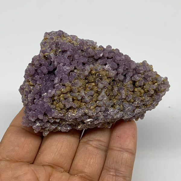 0.28 lbs, 3"x2.3"x1.2", Natural Rough Grape Agate Crystal Mineral Specimens, B32