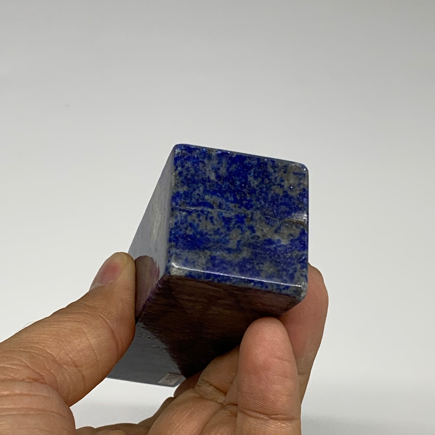 234.1g, 4.3"x1.2"x1.2", Natural Lapis Lazuli Tower Point Obelisk Afghanistan,B30
