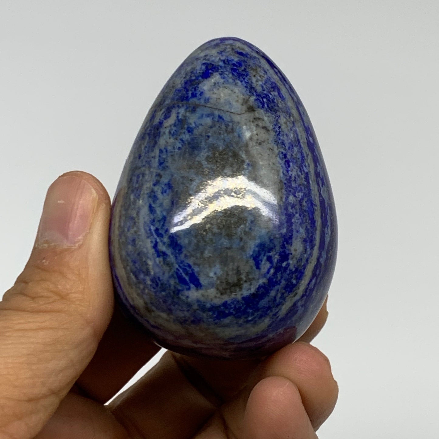 161.1g, 2.4"x1.6", Natural Lapis Lazuli Egg Polished @Afghanistan, B33292