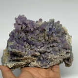2.88 lbs, 5.7"x4"x4.5", Rough Grape Agate Crystal Mineral Specimens,B32611
