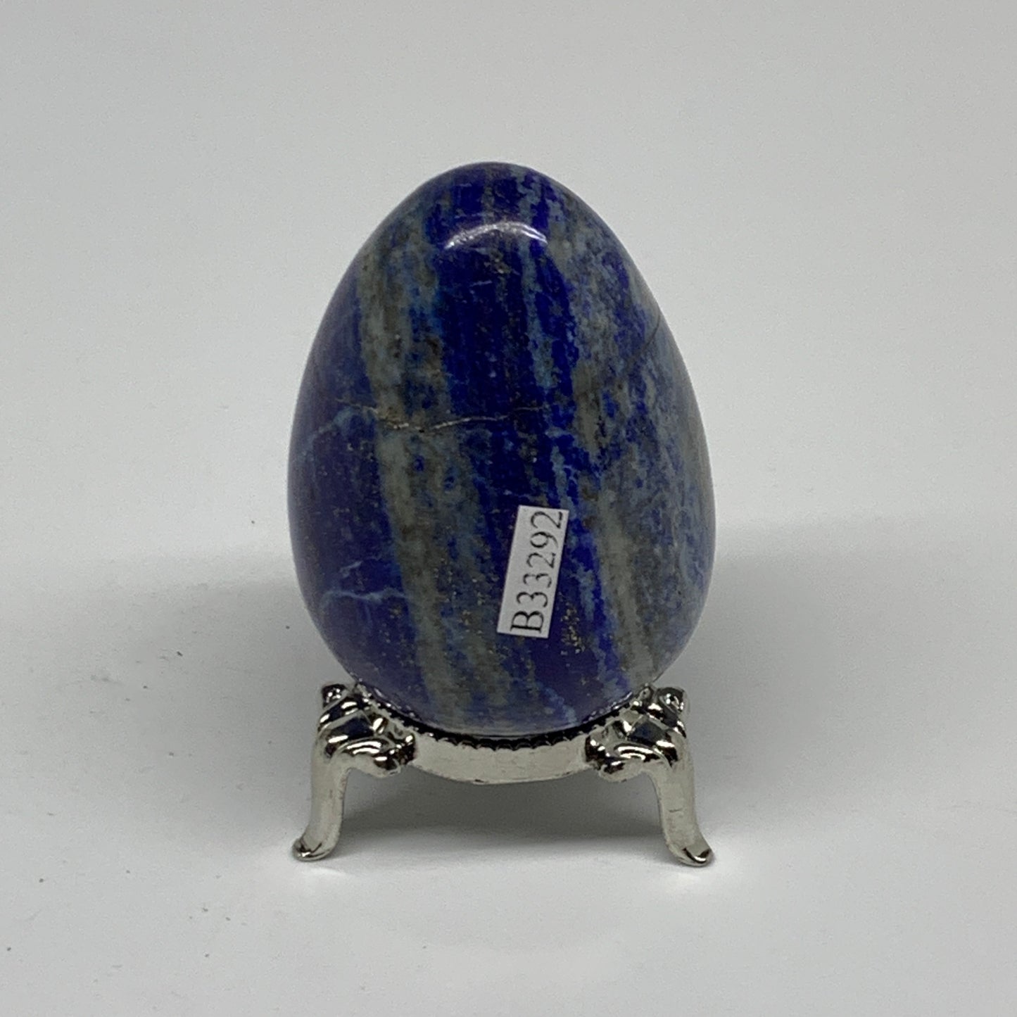 161.1g, 2.4"x1.6", Natural Lapis Lazuli Egg Polished @Afghanistan, B33292