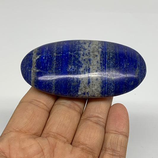 98.8g, 3.1"x1.6"x0.7", Natural Lapis Lazuli Palm Stone @Afghanistan, B36819