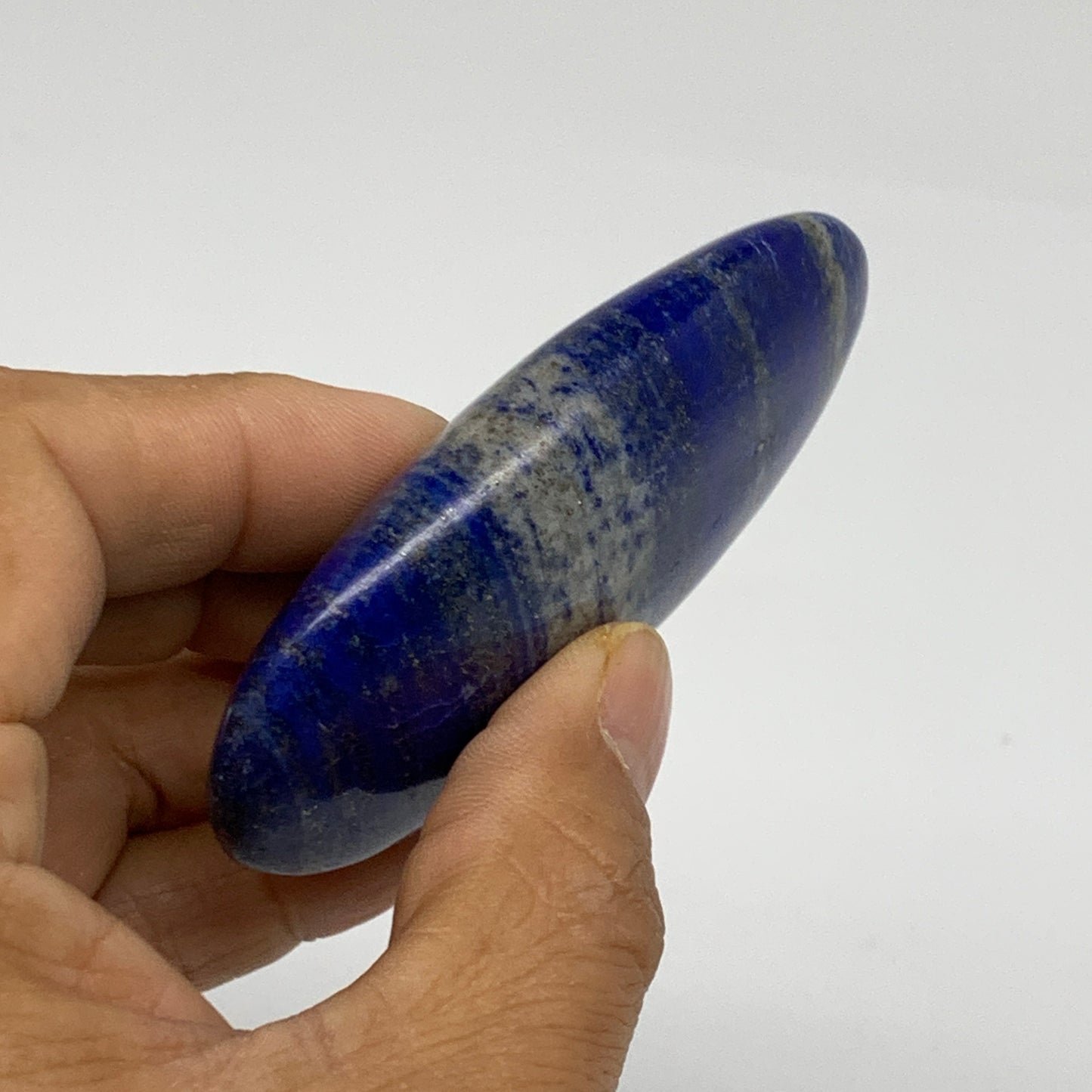 98.8g, 3.1"x1.6"x0.7", Natural Lapis Lazuli Palm Stone @Afghanistan, B36819