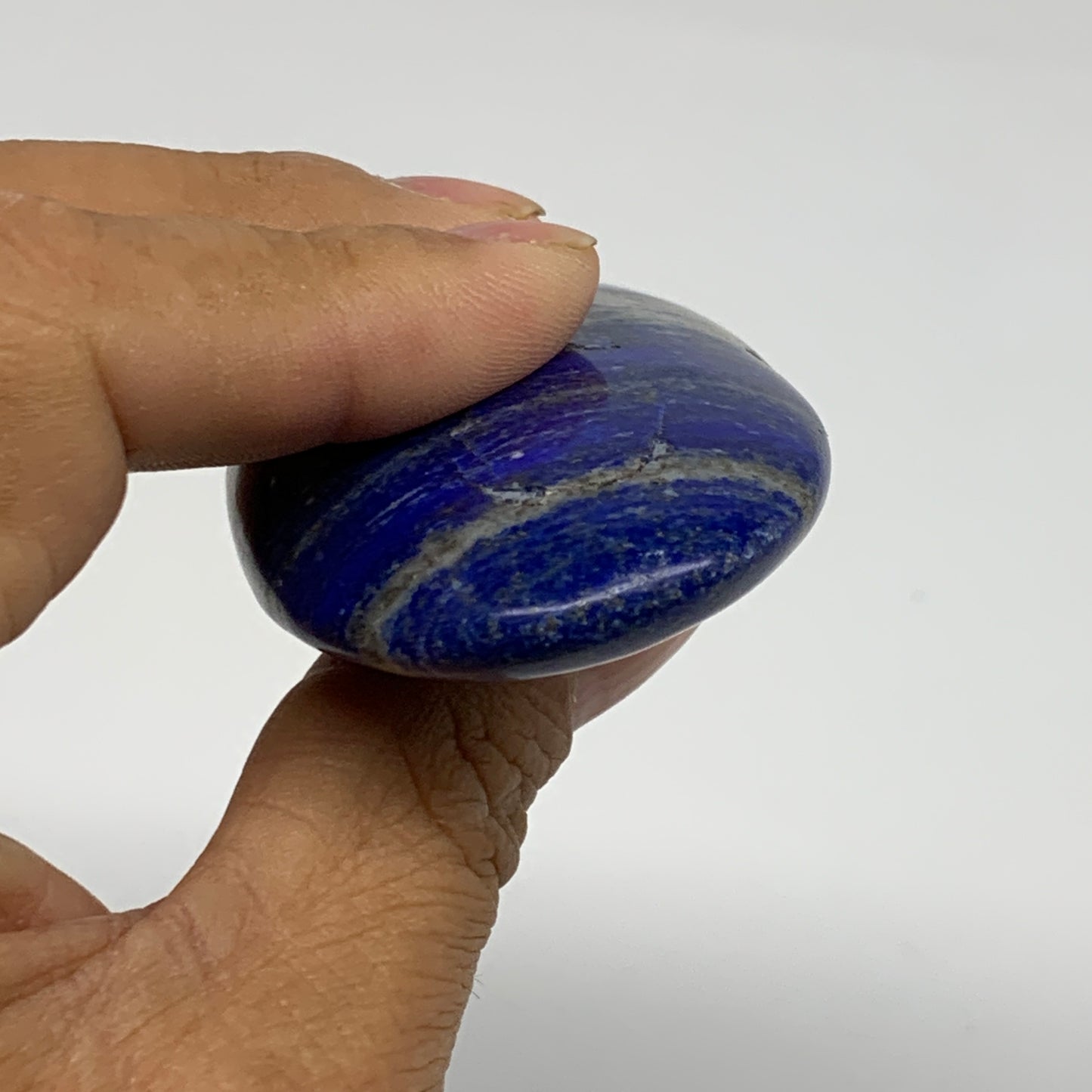 98.8g, 3.1"x1.6"x0.7", Natural Lapis Lazuli Palm Stone @Afghanistan, B36819