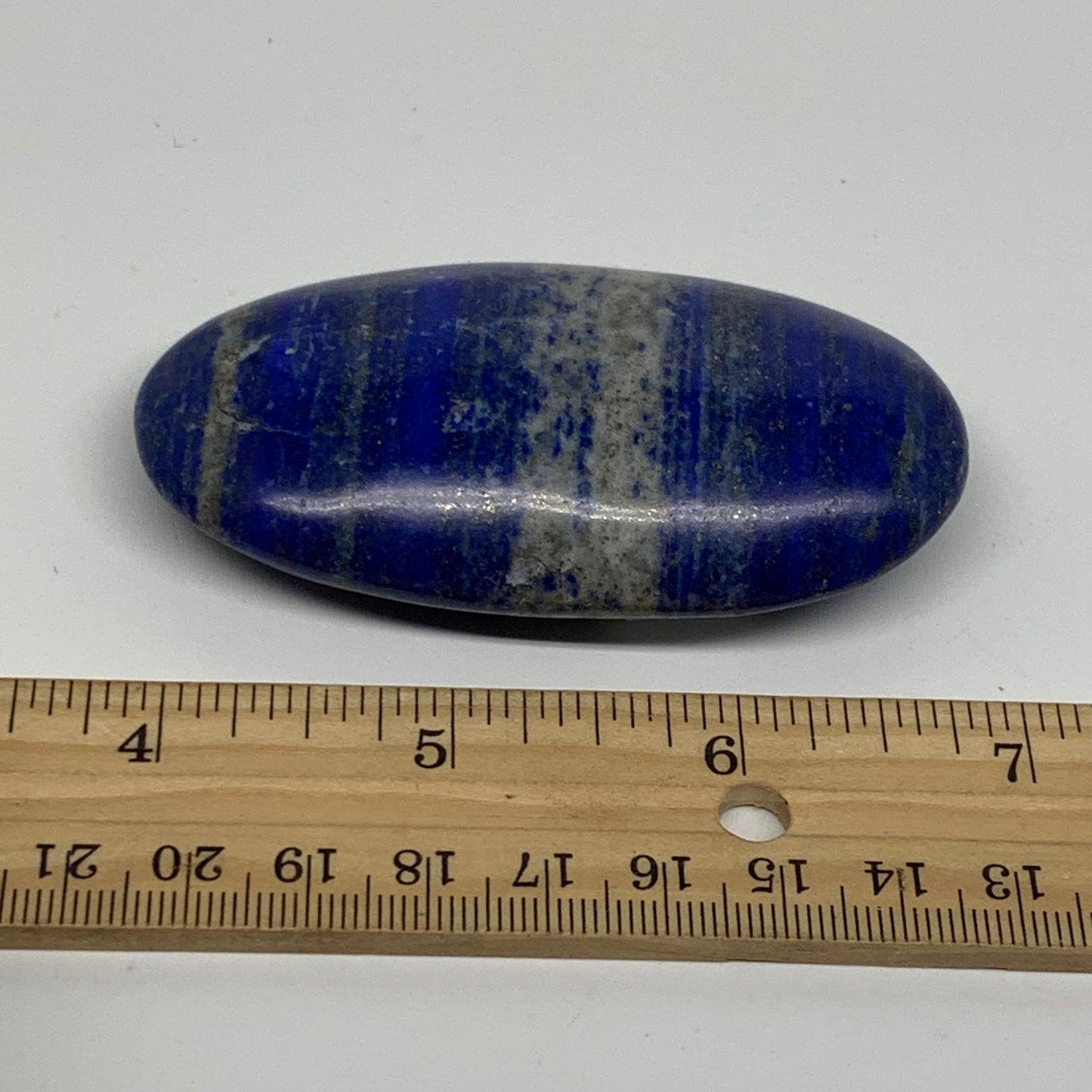 98.8g, 3.1"x1.6"x0.7", Natural Lapis Lazuli Palm Stone @Afghanistan, B36819