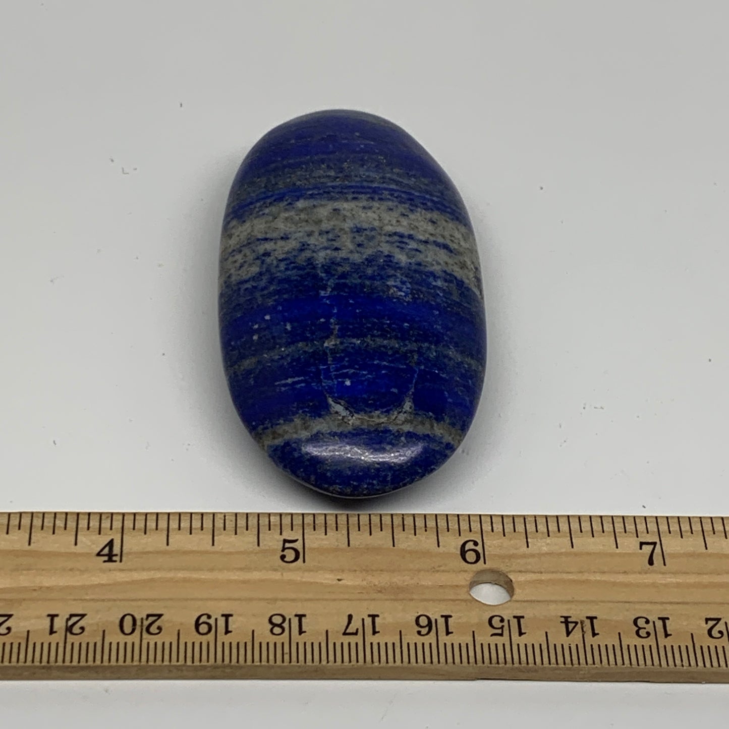 98.8g, 3.1"x1.6"x0.7", Natural Lapis Lazuli Palm Stone @Afghanistan, B36819