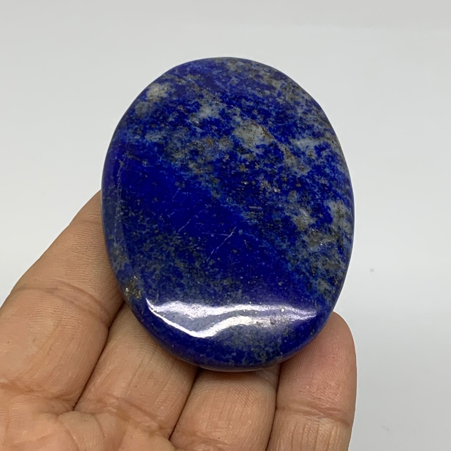 89.4g, 2.7"x1.9"x0.6", Natural Lapis Lazuli Palm Stone @Afghanistan, B36820