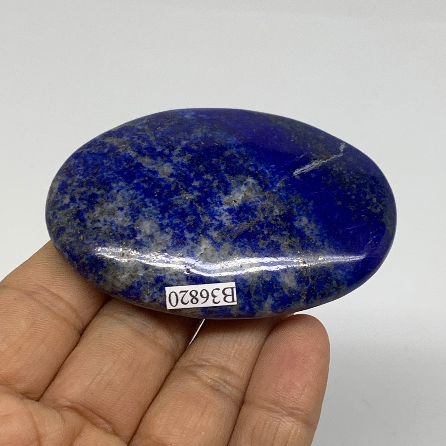89.4g, 2.7"x1.9"x0.6", Natural Lapis Lazuli Palm Stone @Afghanistan, B36820