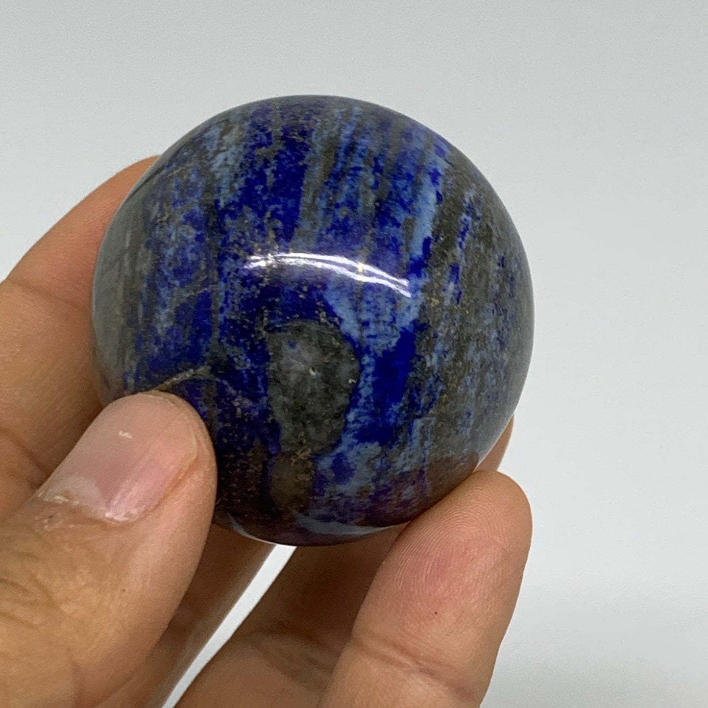 152.8g, 1.8" (45mm), Lapis Lazuli Sphere Ball Gemstone @Afghanistan, B33294
