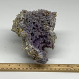 3.37 lbs, 6.2"x5.4"x4.3", Rough Grape Agate Crystal Mineral Specimens,B32612