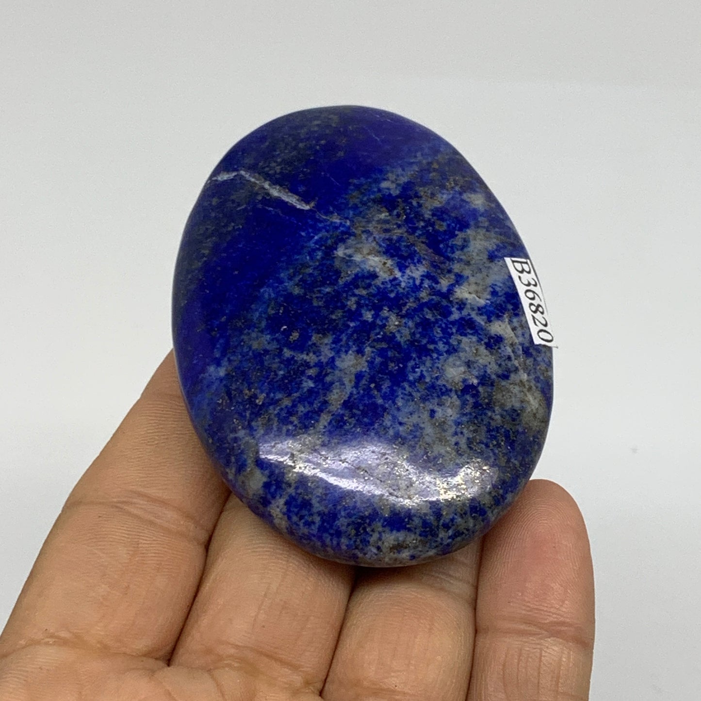 89.4g, 2.7"x1.9"x0.6", Natural Lapis Lazuli Palm Stone @Afghanistan, B36820