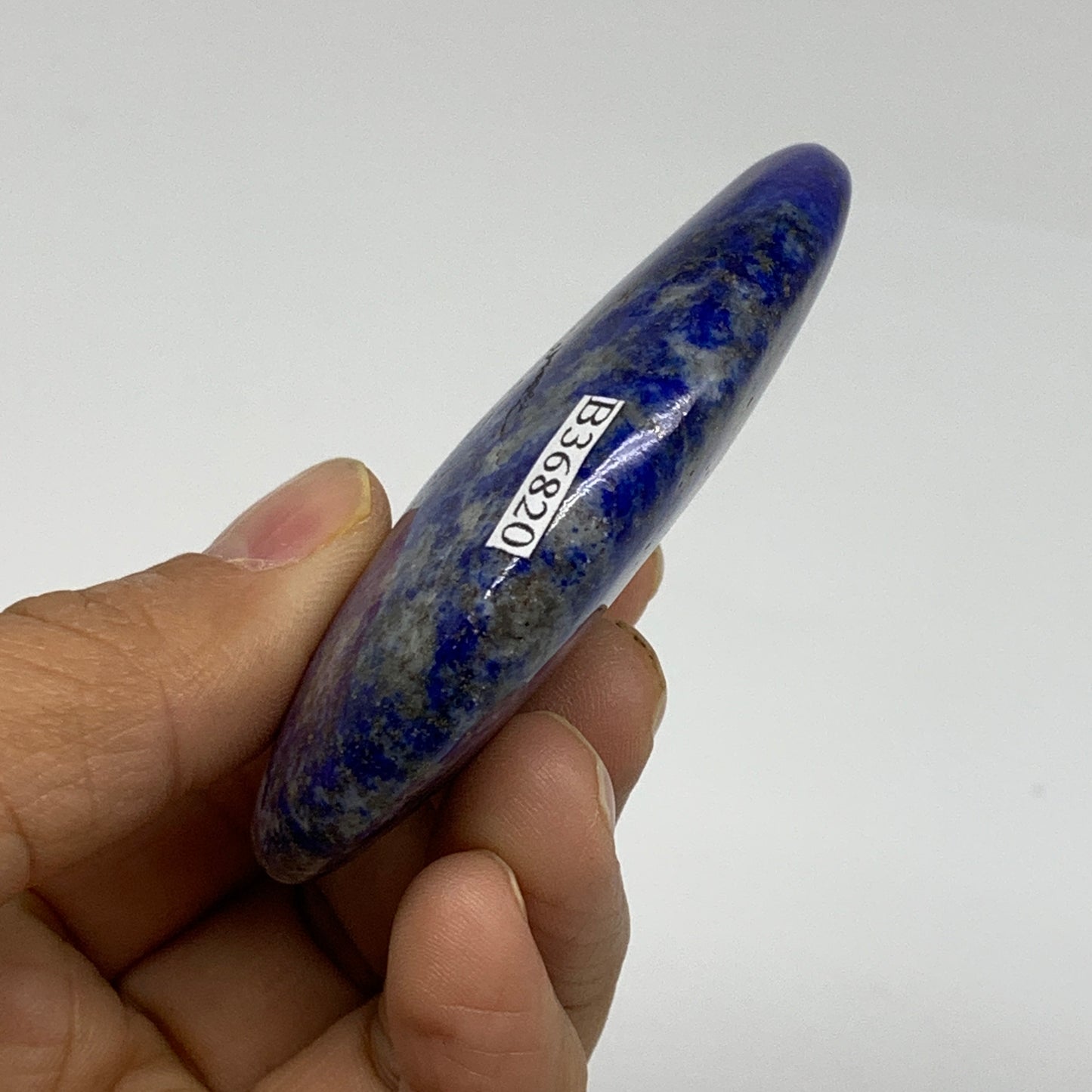 89.4g, 2.7"x1.9"x0.6", Natural Lapis Lazuli Palm Stone @Afghanistan, B36820