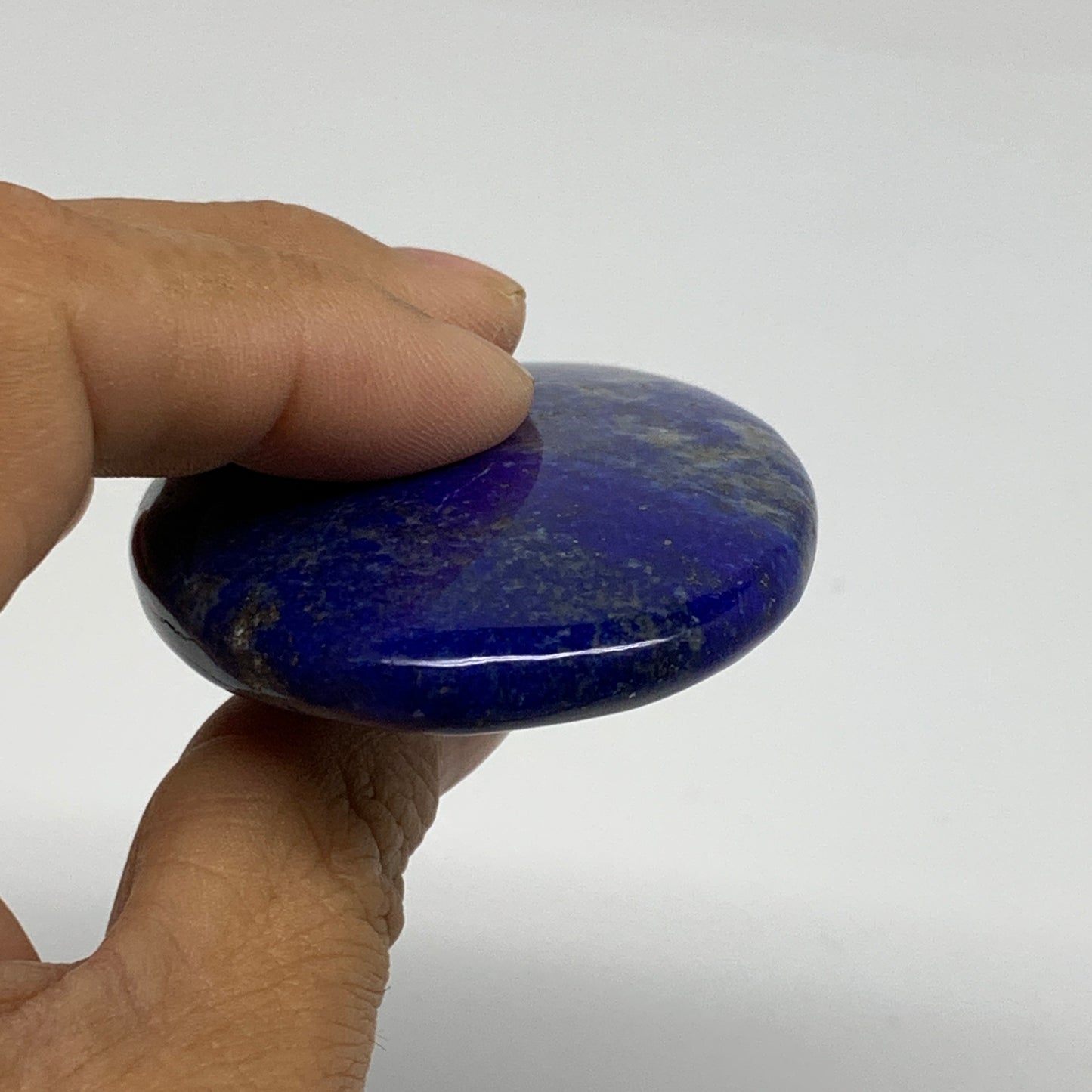 89.4g, 2.7"x1.9"x0.6", Natural Lapis Lazuli Palm Stone @Afghanistan, B36820