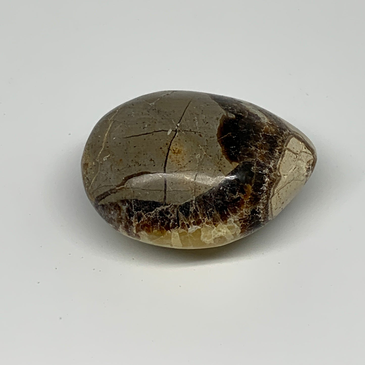 108.1g,2.3"x1.8"x1.2", Septarian Nodule Palm-Stone Polished Reiki, B28267