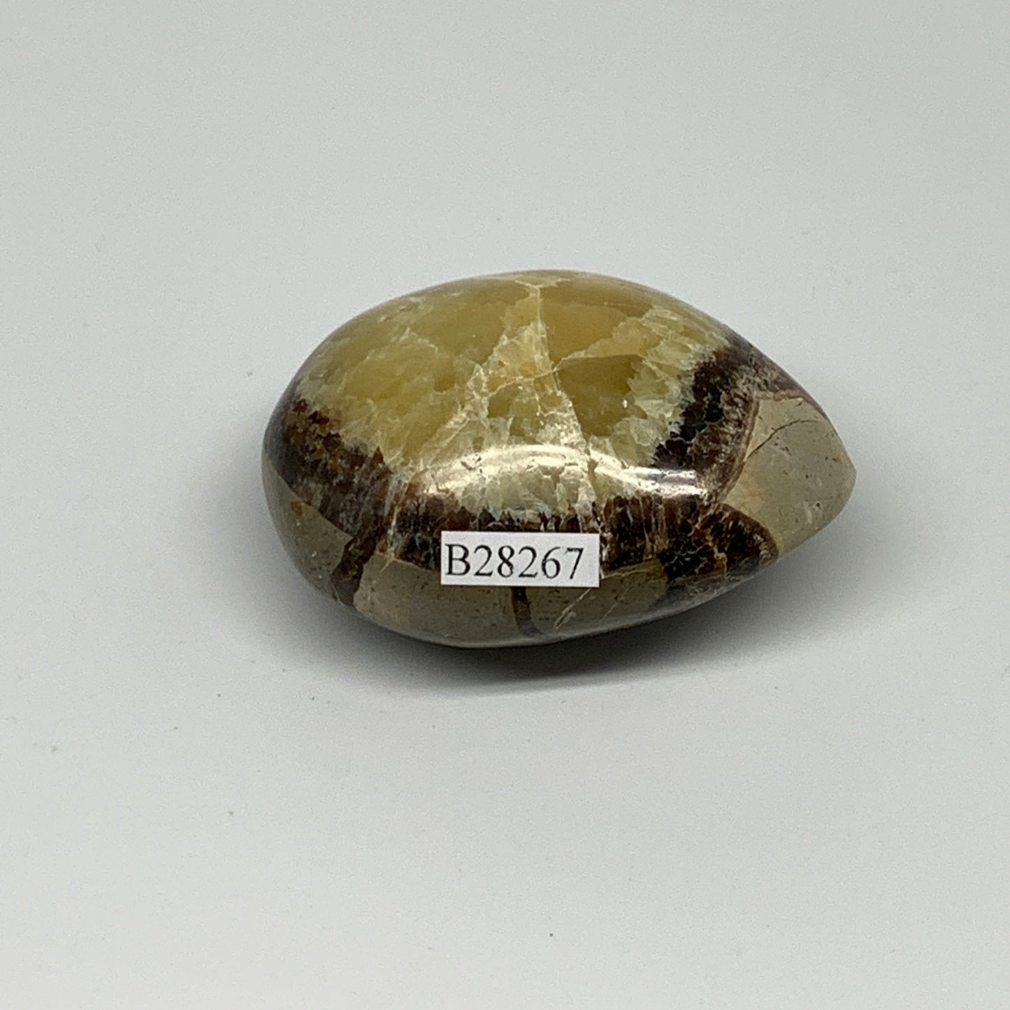 108.1g,2.3"x1.8"x1.2", Septarian Nodule Palm-Stone Polished Reiki, B28267