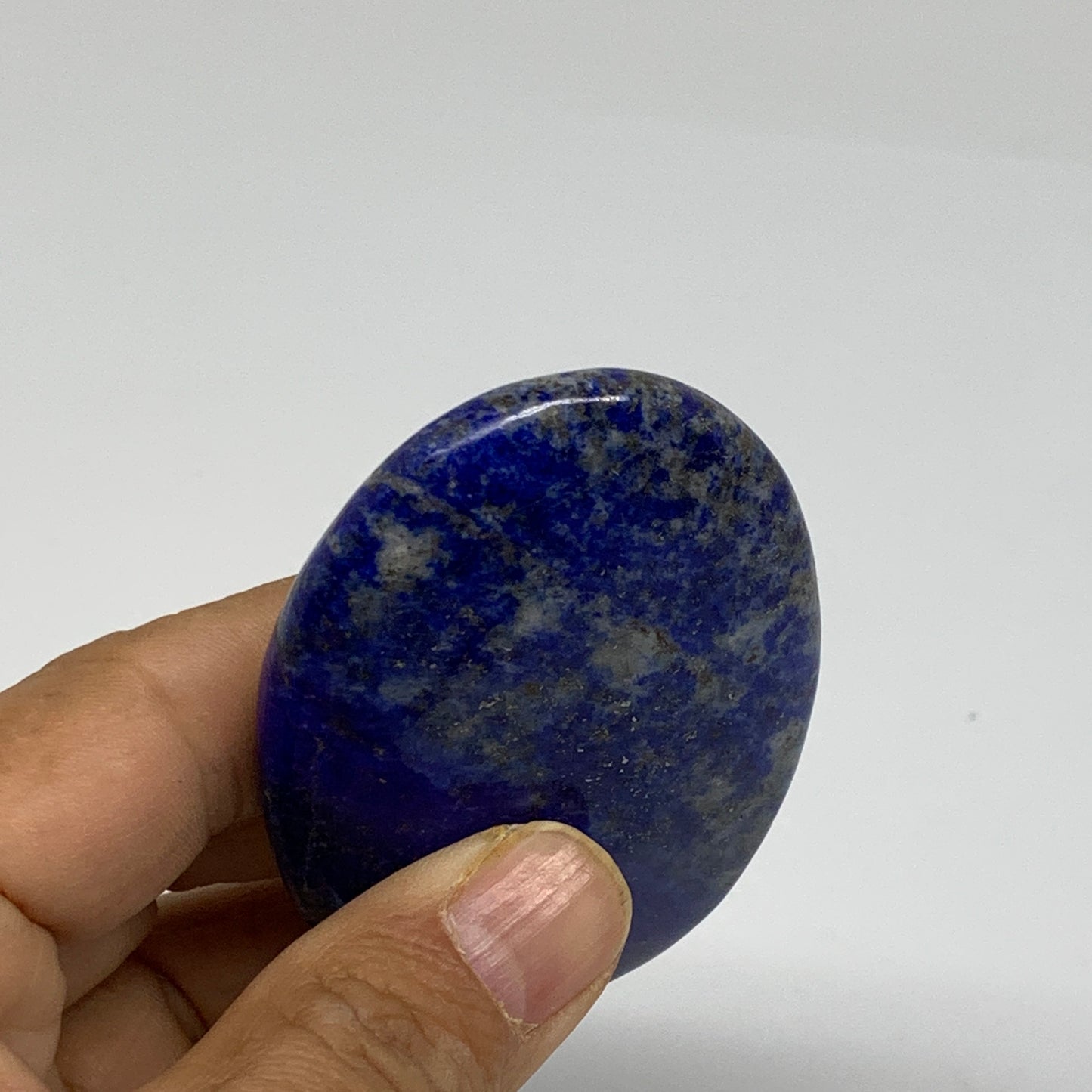 89.4g, 2.7"x1.9"x0.6", Natural Lapis Lazuli Palm Stone @Afghanistan, B36820