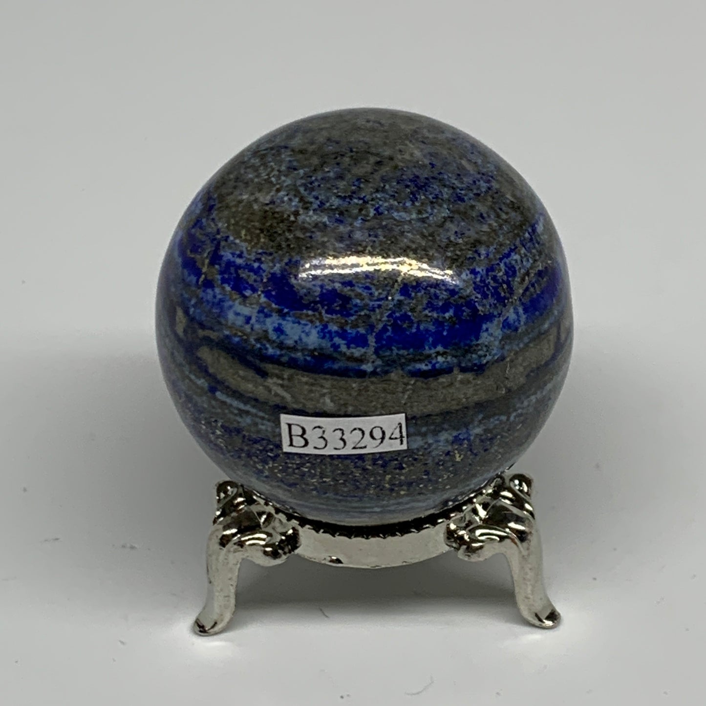 152.8g, 1.8" (45mm), Lapis Lazuli Sphere Ball Gemstone @Afghanistan, B33294
