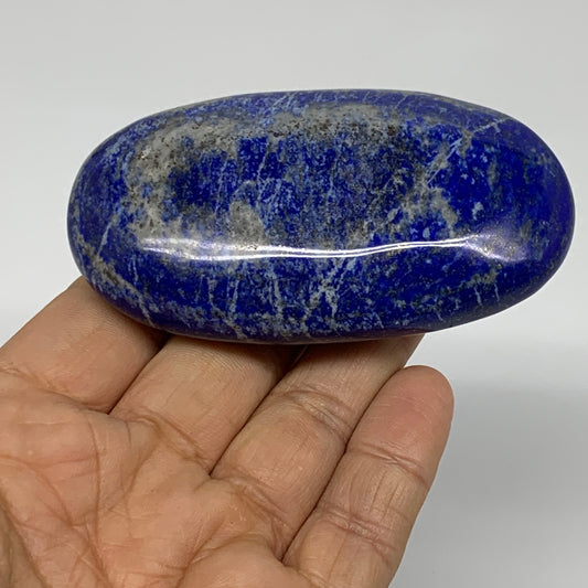 139.9g, 3.2"x1.8"x0.9", Natural Lapis Lazuli Palm Stone @Afghanistan, B36821