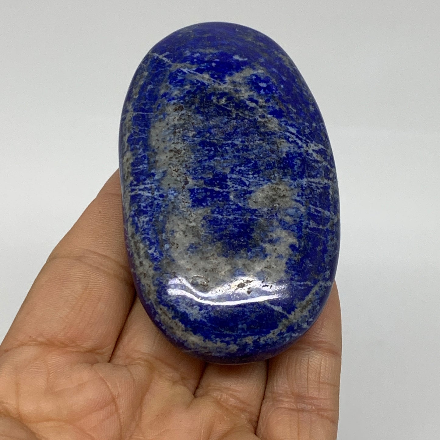 139.9g, 3.2"x1.8"x0.9", Natural Lapis Lazuli Palm Stone @Afghanistan, B36821