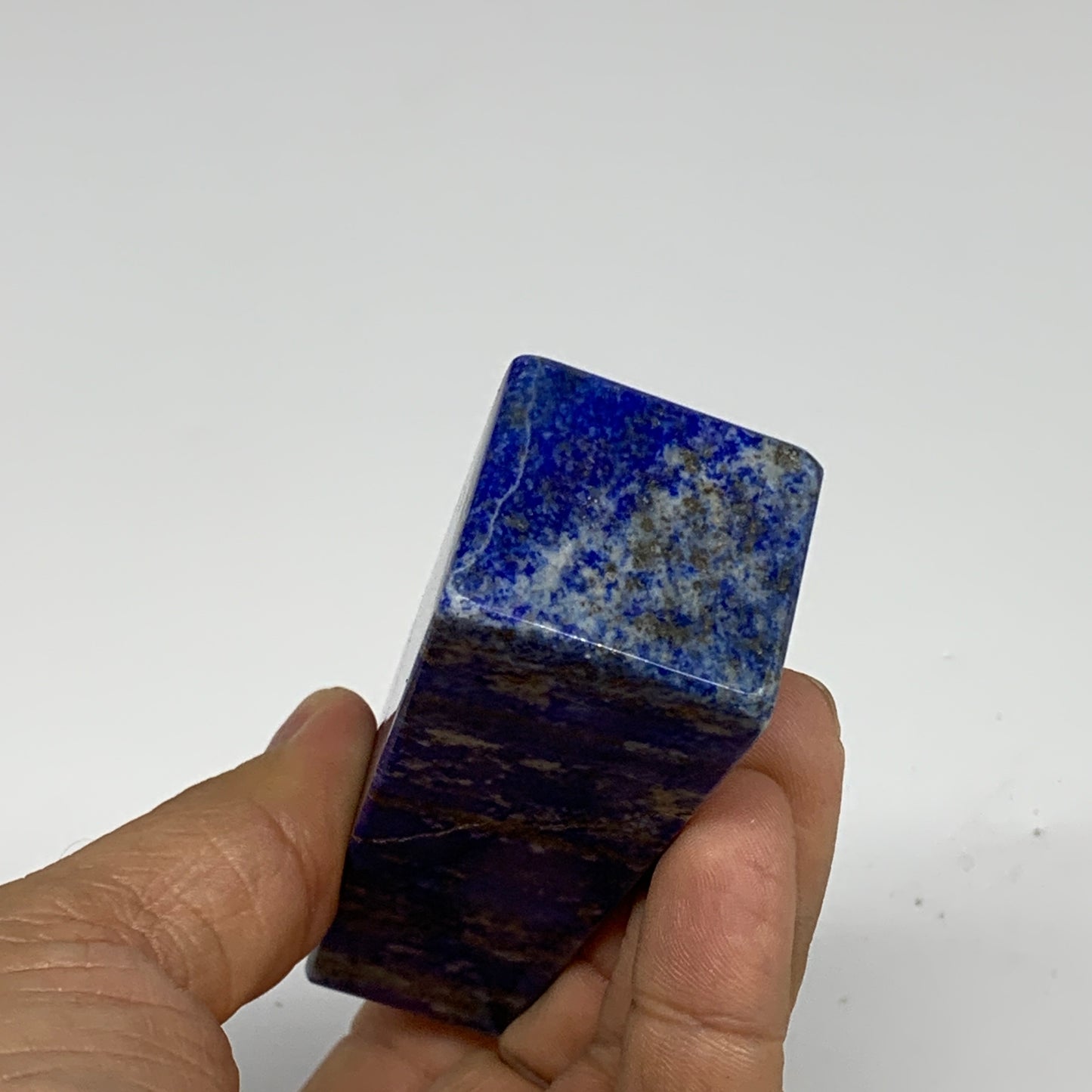 170.1g, 3.5"x1.1"x1.1", Natural Lapis Lazuli Tower Point Obelisk Afghanistan,B30