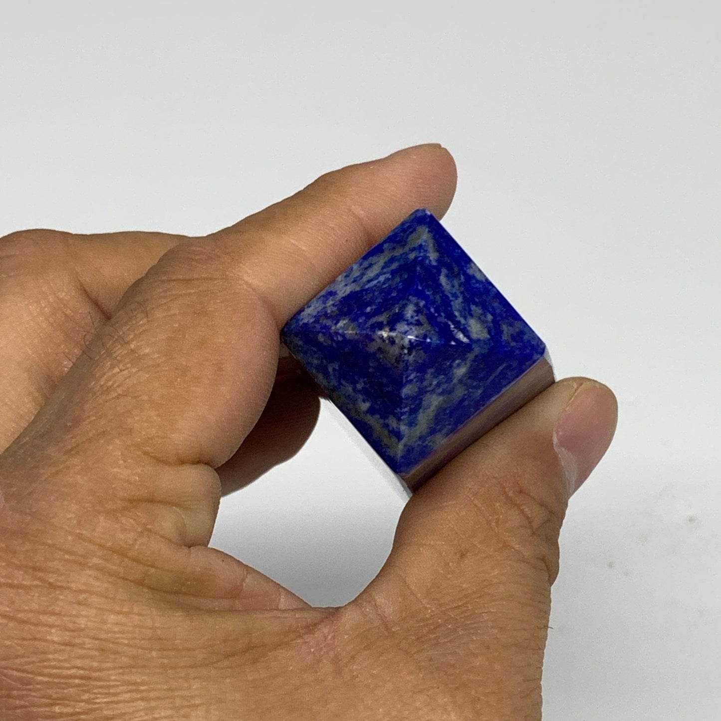 170.1g, 3.5"x1.1"x1.1", Natural Lapis Lazuli Tower Point Obelisk Afghanistan,B30