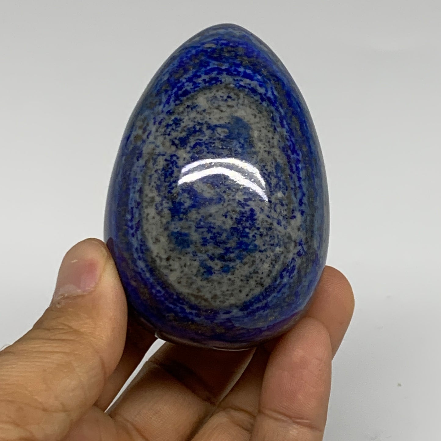 0.55 lbs,  2.7"x1.9", Natural Lapis Lazuli Egg Polished @Afghanistan, B33296