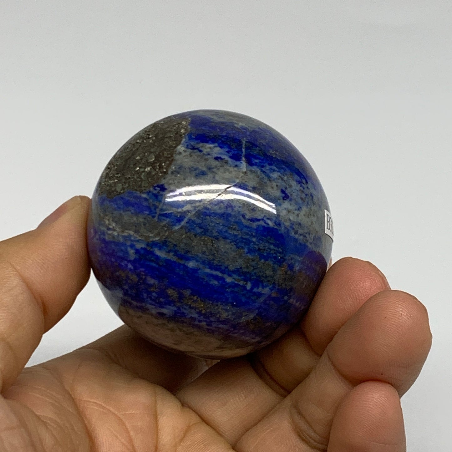0.55 lbs,  2.7"x1.9", Natural Lapis Lazuli Egg Polished @Afghanistan, B33296